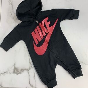 Nike Babys Jumpsuit Black Glitter Pink Newborn 3 Months Romper